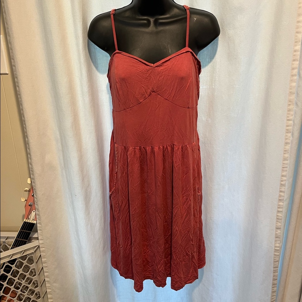 POL Thin Strap Dress in Coral